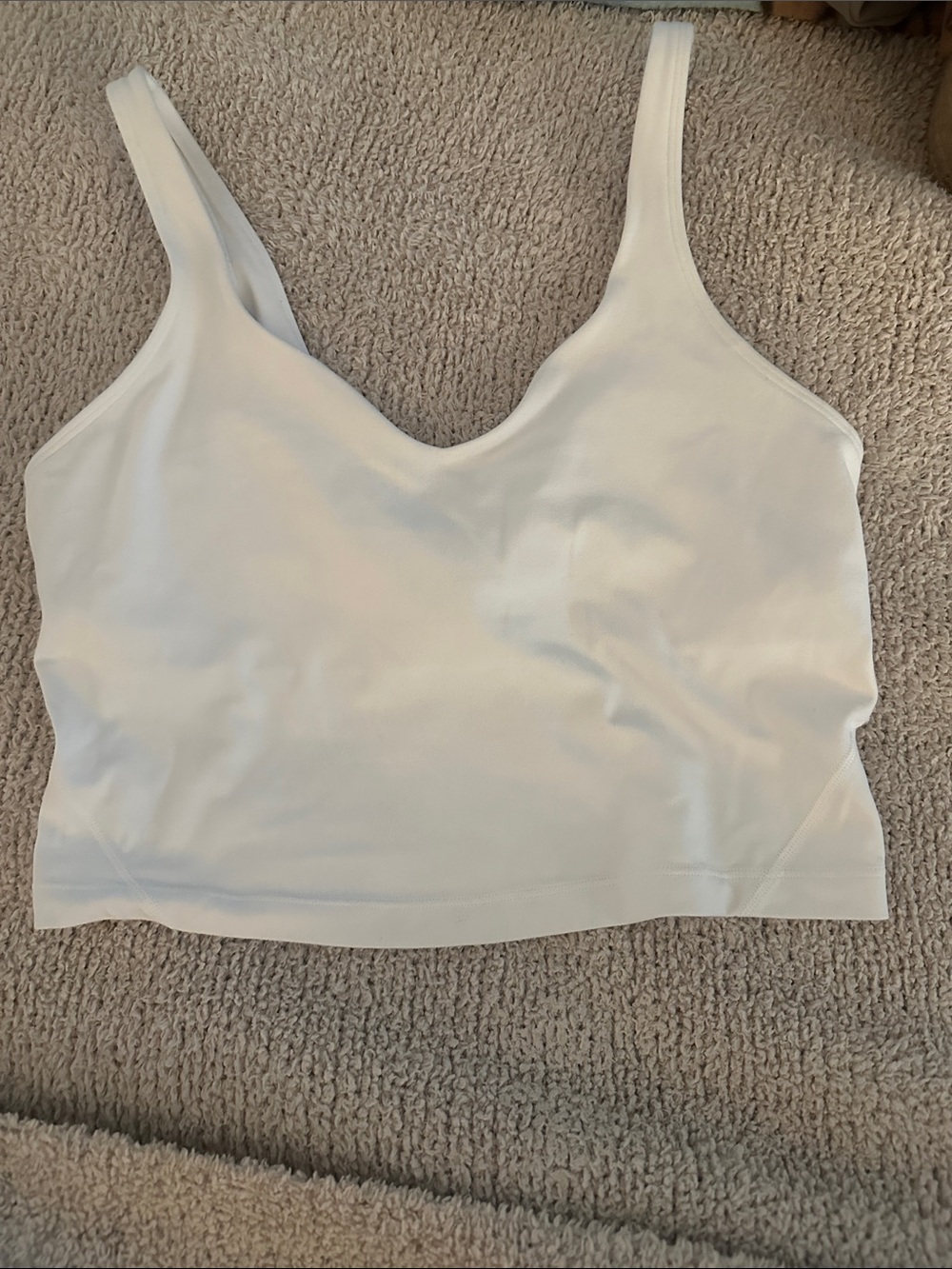 Lululemon white align bra tank. Size 8, EUC, no pads.